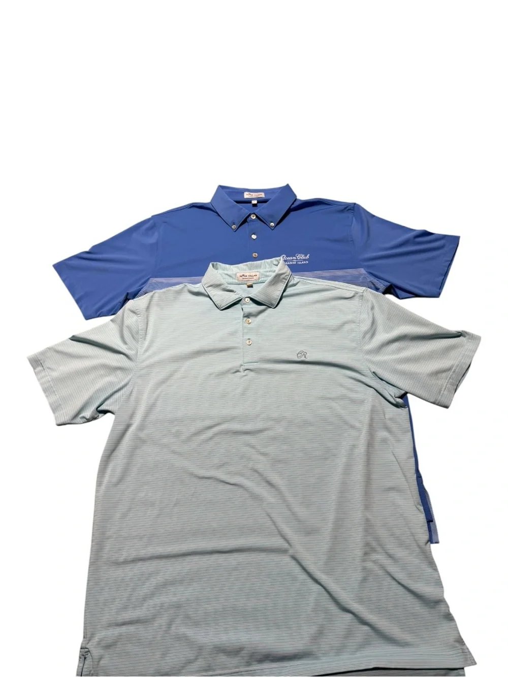 Lot of 2 Peter Millar summer comfort Men's large golf polos - Picture 7 of 9